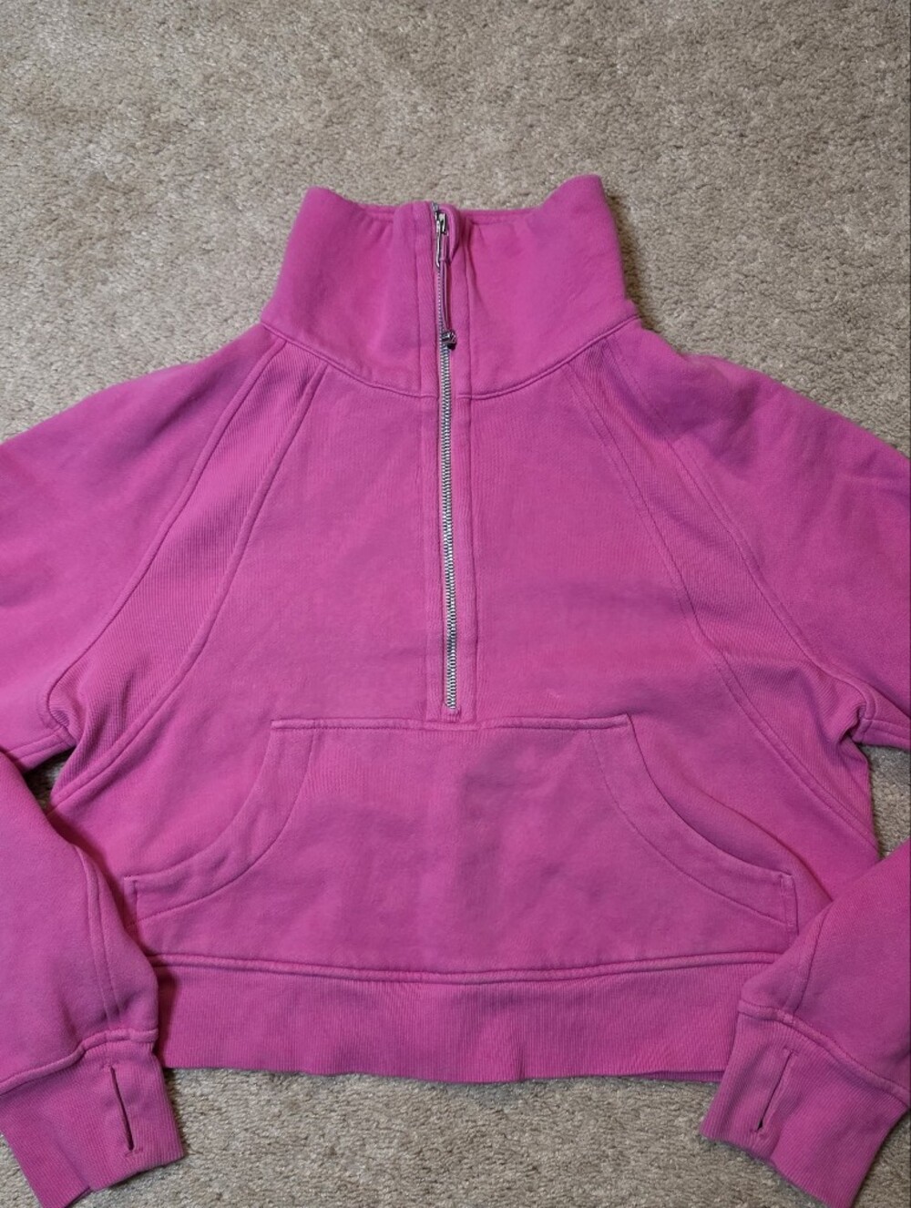 Lululemon Scuba Oversized Funnel Neck Half Zip Sonic Pink XS/S